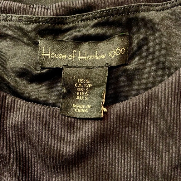 House of Harlow 1960 Black Sleeveless Bodysuit New Size S - Picture 4 of 5